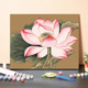 数字油画diyh填充中国风国潮牡丹花手工填色画画风景装 饰画油彩画