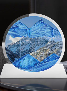 双面流沙画沙漏摆件客厅酒柜电视柜创意解K压办公室桌面装饰品礼