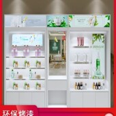厂家直销结实耐用货架美容院稳固承重柜台小O样化妆品展示柜带镜
