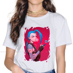 极速Casual Jinx Womens T Shirt Arcane League of Legends Ani
