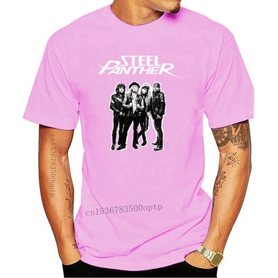 极速New Steel Panther Music Band T Shirts for Men Black