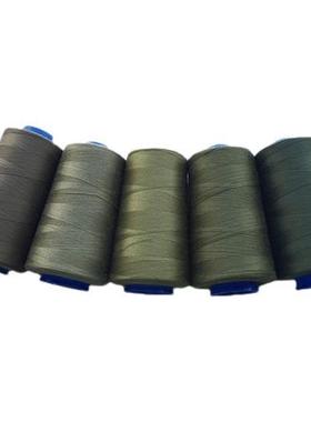 军绿色402聚酯纤维缝纫机线抹茶绿手缝衣线橄榄色宝塔线墨绿色针