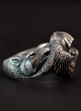 Odin and Raven 16L Stainless Steel Ring Mens Scandinavian W