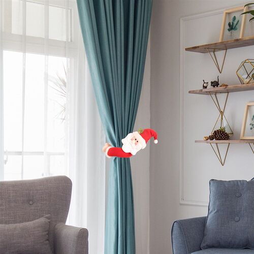 好货Curtain Snowman Santa Elk Buckle for Xmas Decoration Hom