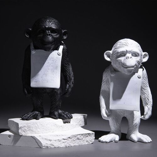 极速Banksy Monkey Resin Statue Sculptures & Figurines Home D