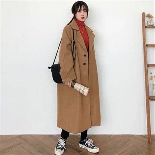 极速2021 Autumn Winter New Woolen Coat Women Korean Plus Siz