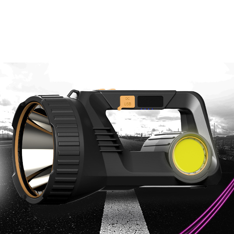 手电筒强光可充电家用手提式探照灯户外照明灯超亮远射聚光长续航