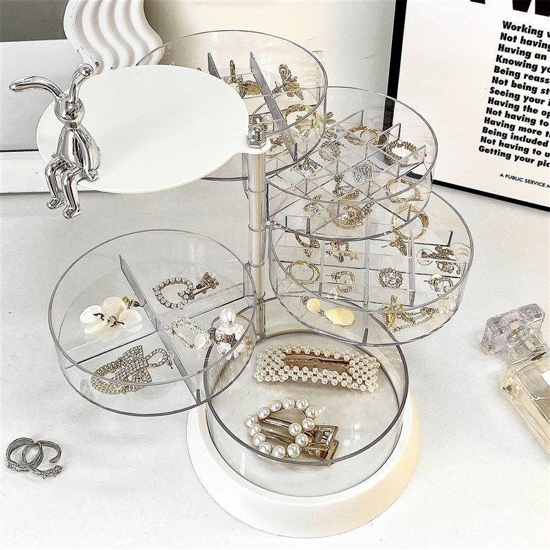 首饰收纳盒2023新款p高档精致耳环耳饰项链防氧化饰品盒多层首饰,收纳整理,首饰盒,淘宝优惠券,粉丝福利购,淘宝优惠卷