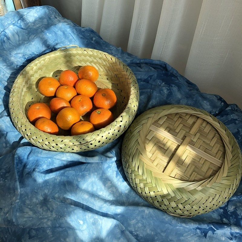 竹编水果筐果篓果盘点心s盘竹制品面包筐精编手工零食竹筐馒头筐,特色手工艺,竹编/竹雕,淘宝优惠券,粉丝福利购,淘宝优惠卷