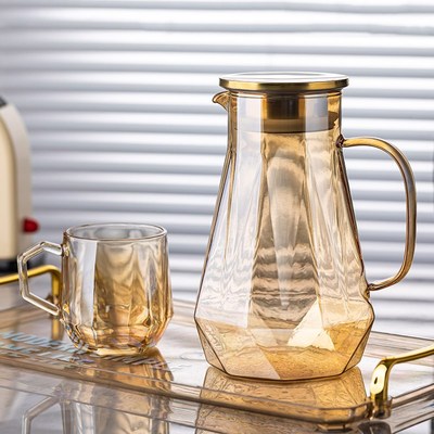 玻璃杯套装家用h杯子茶杯茶具客厅待客杯具喝水杯耐高温高硼硅耐