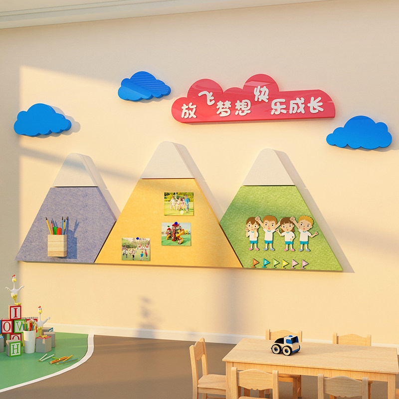 毛毡作品展示贴幼l儿园文化墙面装饰环创成品主题材料布置教室走,家居饰品,软装墙贴,淘宝优惠券,粉丝福利购,淘宝优惠卷