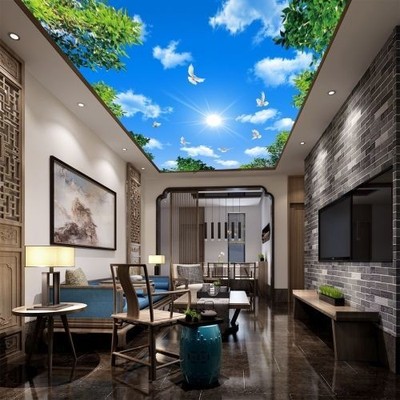 灯箱uv天花软h膜灯箱布白色透光窗帘膜PVC材料假窗灯膜软膜pvc超