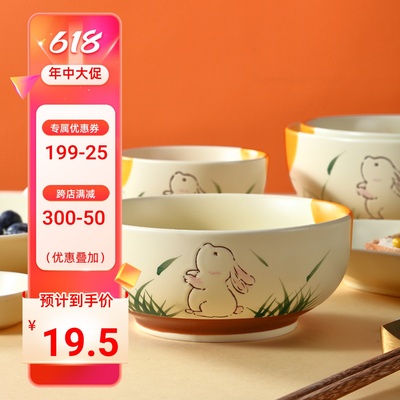 家用日式b2024新款创意陶瓷拉面条碗沙拉碗大号汤碗高级感餐具高