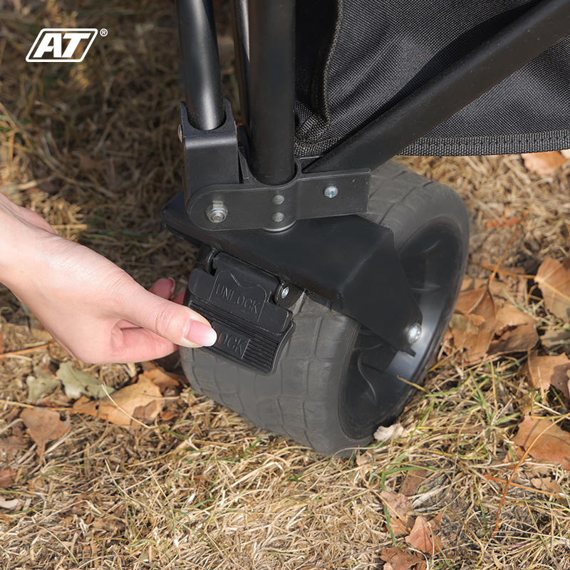 AT户外营地车露营车可折叠手推车C装备小拉车可聚拢收纳便携野营