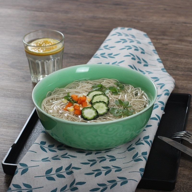 龙泉青瓷家用餐具 大号中式创意8英寸H陶瓷汤面碗水煮鱼盆焗饭烘,餐饮具,碗,淘宝优惠券,粉丝福利购,淘宝优惠卷