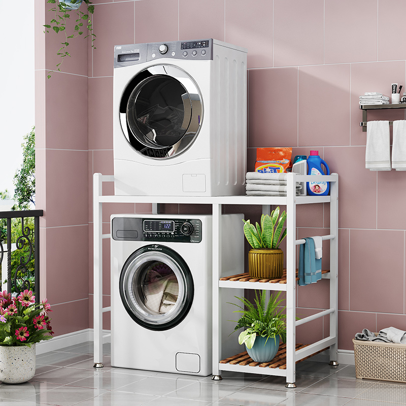 洗衣机置物架滚筒洗衣机家用落地阳台多层烘干机T上方波轮收纳架