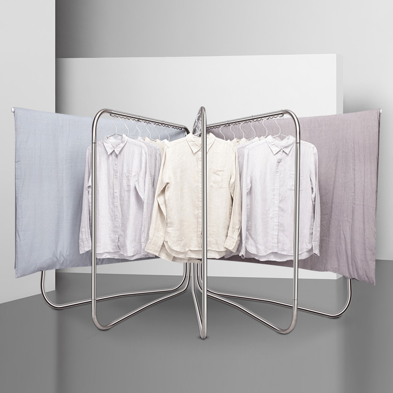 晾衣架子落地不锈钢大型阳台户外B晒被子神器室内外防风折叠晒被