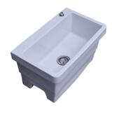 陶瓷拖把池阳台墩布池大号方形长拖把洗宽拖布盆台控自动下水器