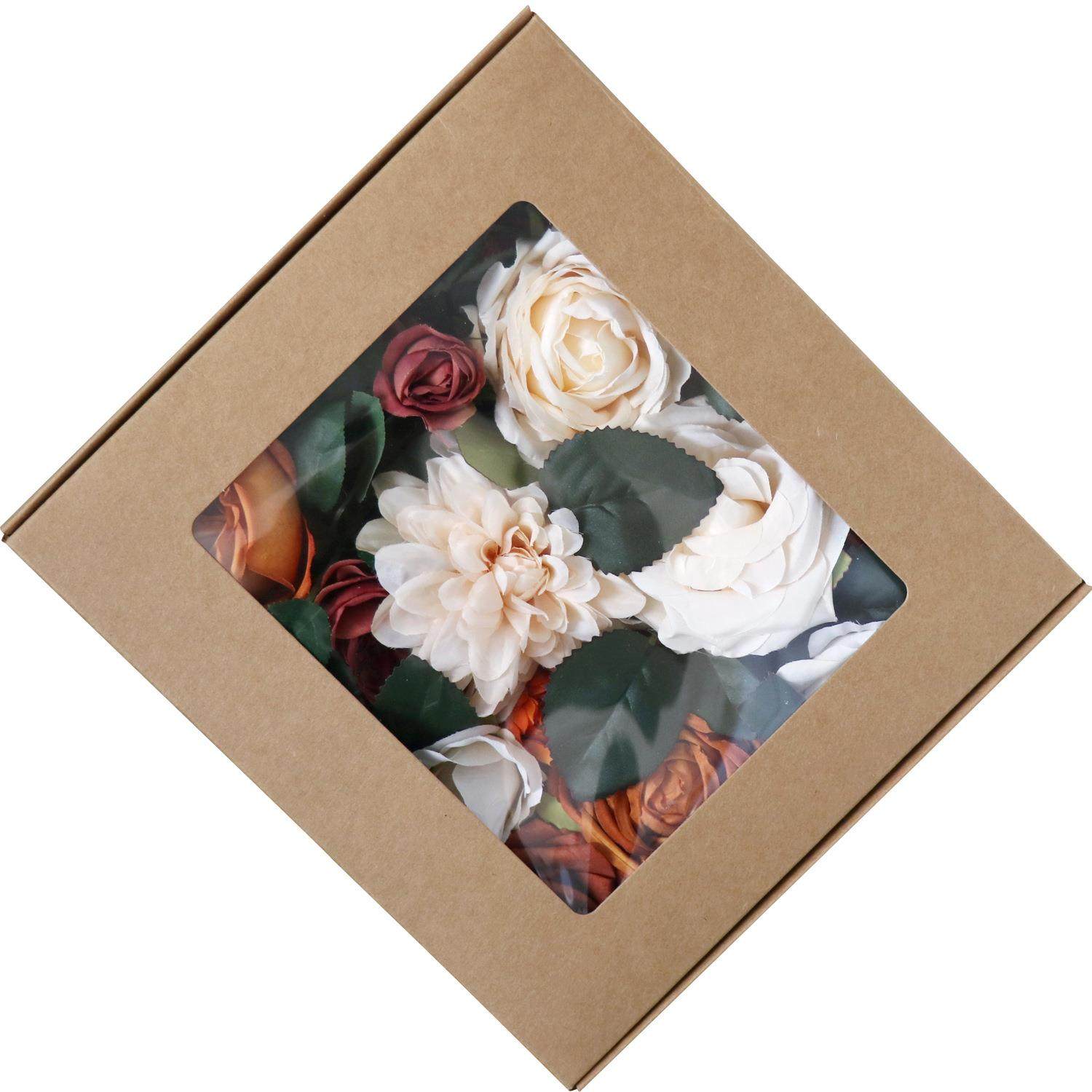 婚礼生日求婚花盒仿真玫瑰情人节礼盒花头带杆DIY家居花艺新娘花,家居饰品,餐桌花艺,淘宝优惠券,粉丝福利购,淘宝优惠卷