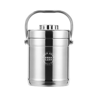 不锈钢保温提锅密封防溢双层保温提桶带盖带格饭盒实用活动礼品