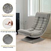 单人休闲沙发椅子懒人沙发月亮椅可折叠可旋转客厅卧室沙发游戏