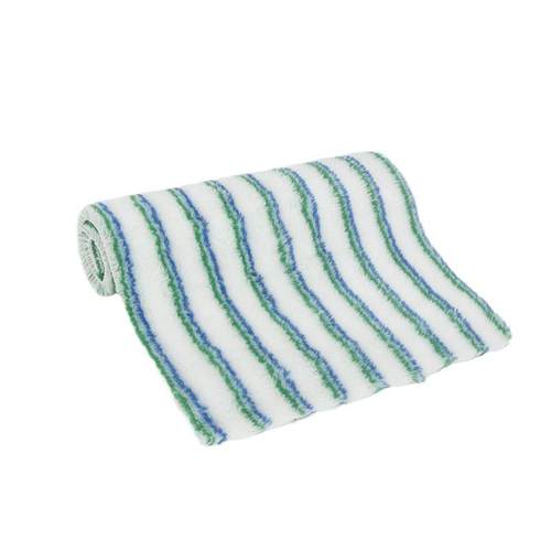 厂家直销六彩宽黄灰条纹滚筒刷绒布经编涤纶腈纶混纺绒布