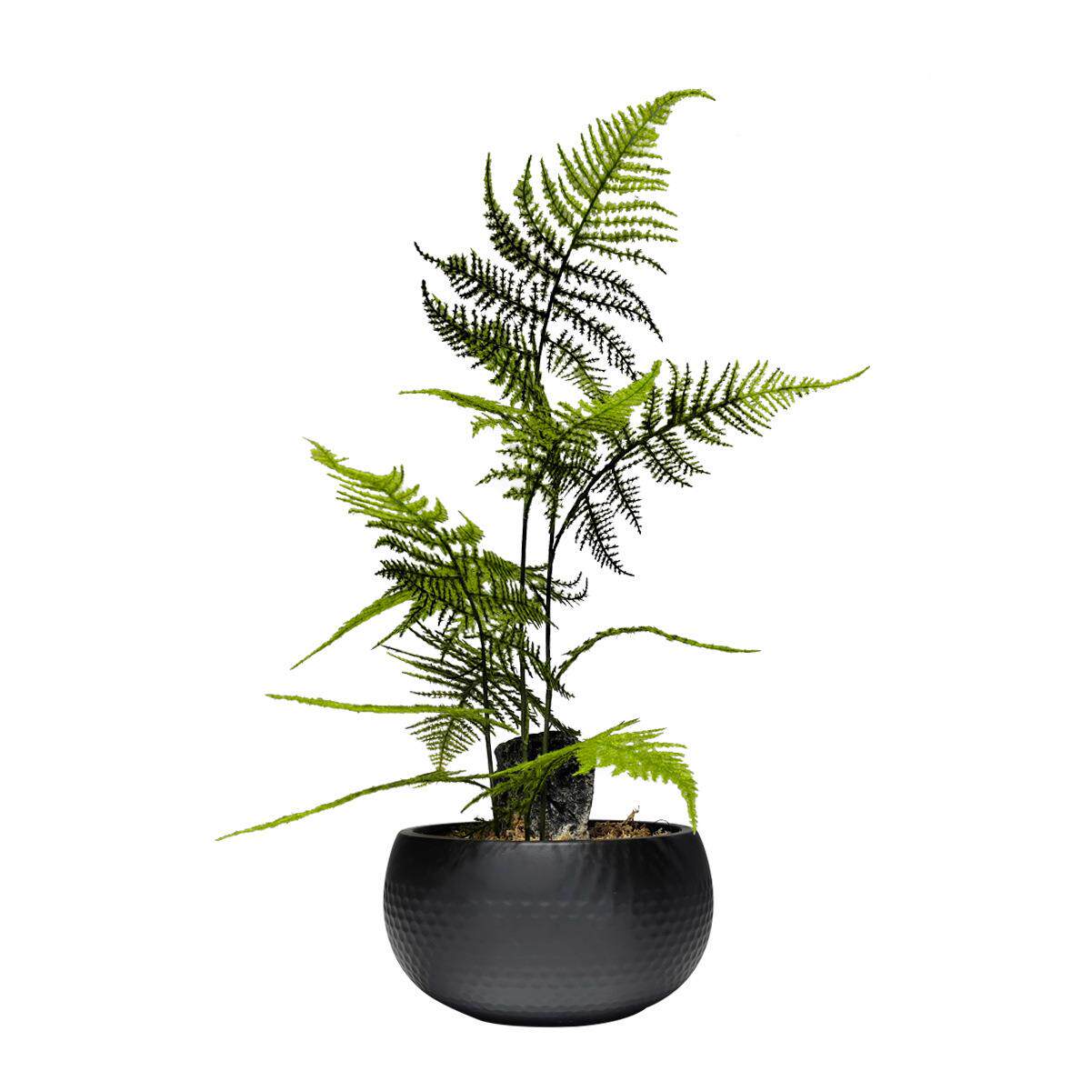 新中式仿真植物盆景售楼处会所洽谈桌茶几会议室永生花艺套装摆件
