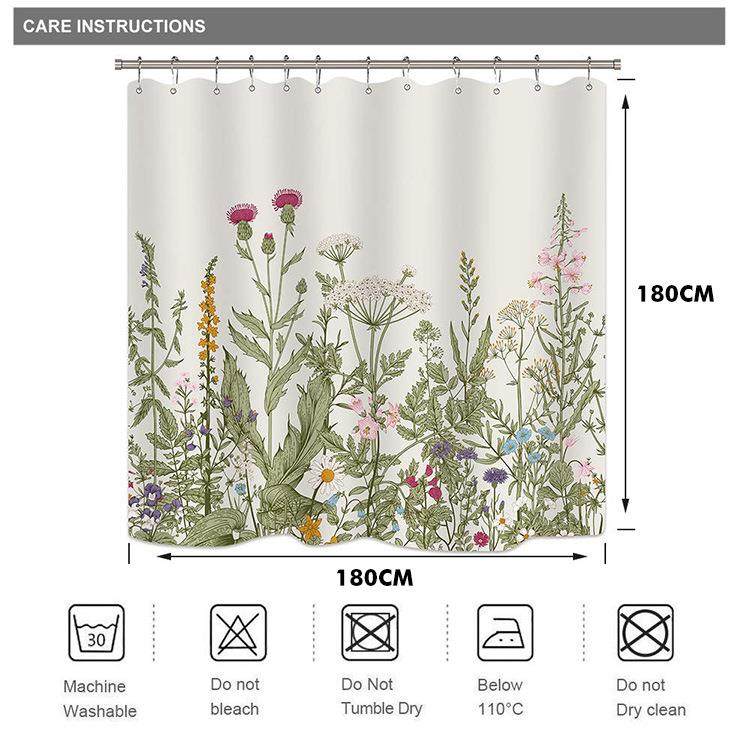 老式田园风植物数码印花布浴帘防水防潮洗澡浴室帘加厚,家庭/个人清洁工具,浴帘,淘宝优惠券,粉丝福利购,淘宝优惠卷