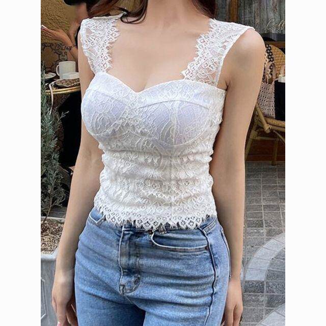 夏季新款纯欲V领紧身显胸