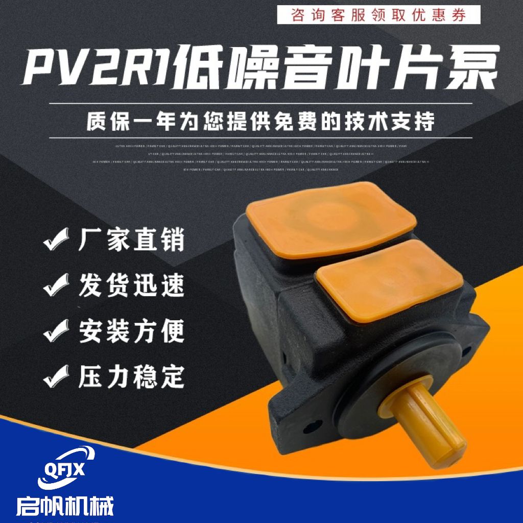 叶片泵高压PV2R1液压油泵永灵pv2r2定量液压泵总成配件pv2r3泵头