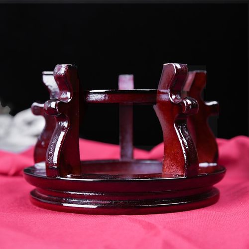 放花盆的底坐座托m架实木花石头盆栽摆件奇石木托圆形鱼缸架底座