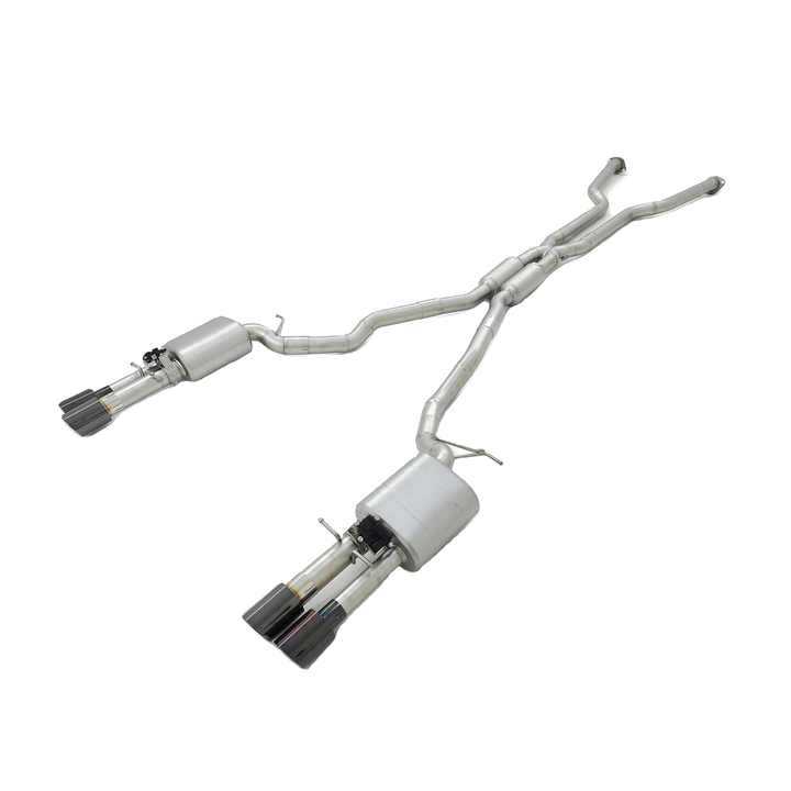 适用05-11宝马M5E60E61S855.0lV10不锈钢带阀猫背消声器排气管