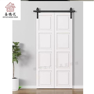 北欧折叠谷仓门移门实木门卫生间门推拉门吊轨厨房门卫生间仓谷门