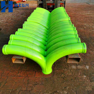 Y字形地泵三通 人字形 内壁通铺 90三通弯管 R500