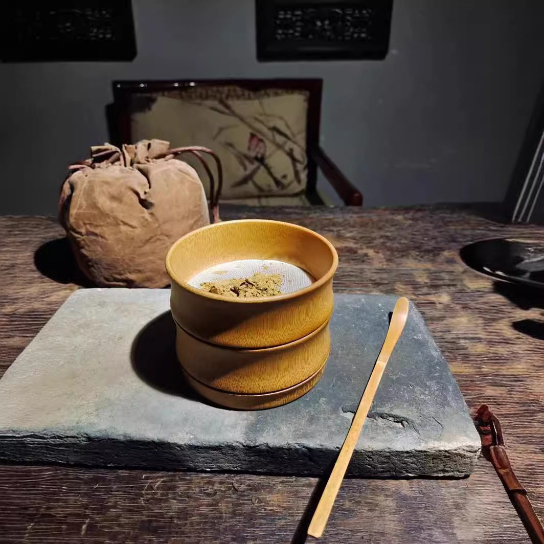 茶罗 宋代点茶竹制蚕丝茶罗  罗盒手工绢筛罗枢密抹茶筛罗枢密