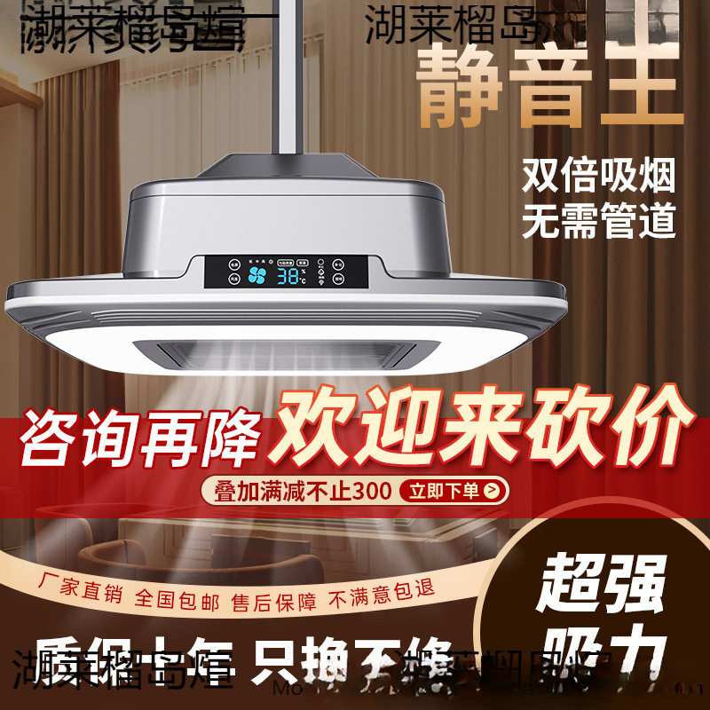 空气净化器棋牌室吸烟灯吊灯升降吸烟机麻将麻将机神器灯排烟直排