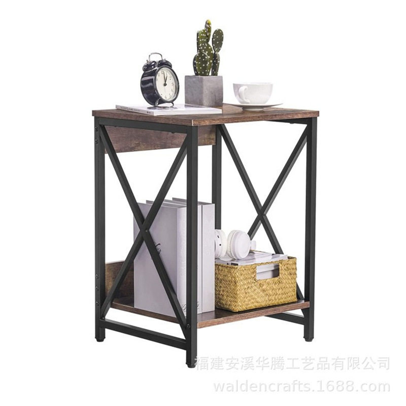 小户型铁艺沙发边几角几侧边柜意式简约卧室收纳置物架床头柜边桌