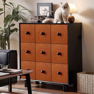 2026复古斗柜实木餐边古风卧室抽屉储物柜客厅收纳沙发九斗边柜床