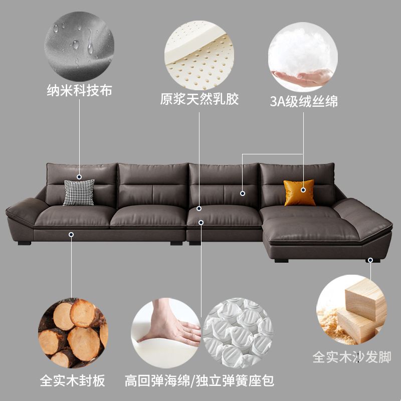 现代简约科技布沙发客厅小户型三四人位贵妃组合北欧布艺沙发