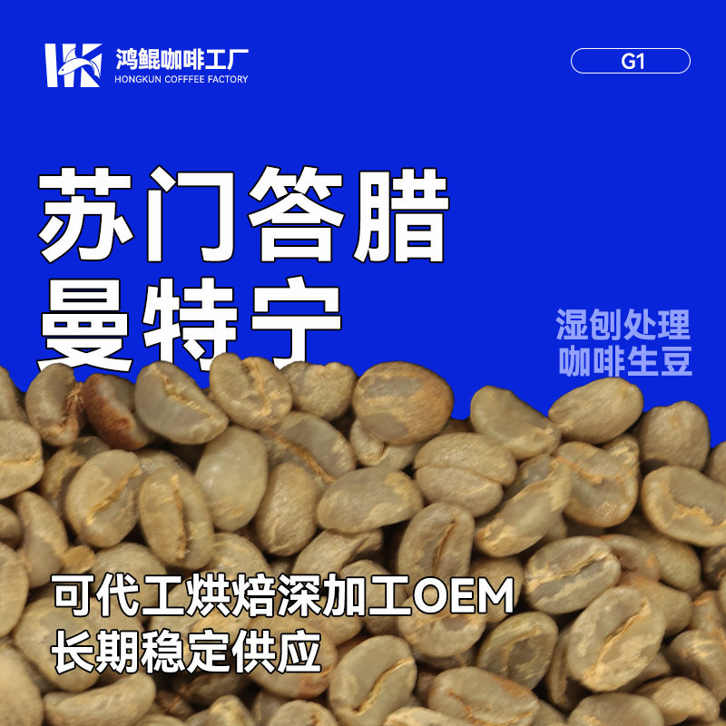 新产季 印尼苏门答腊曼特宁湿刨处理咖啡生豆 大颗粒商用原料1kg