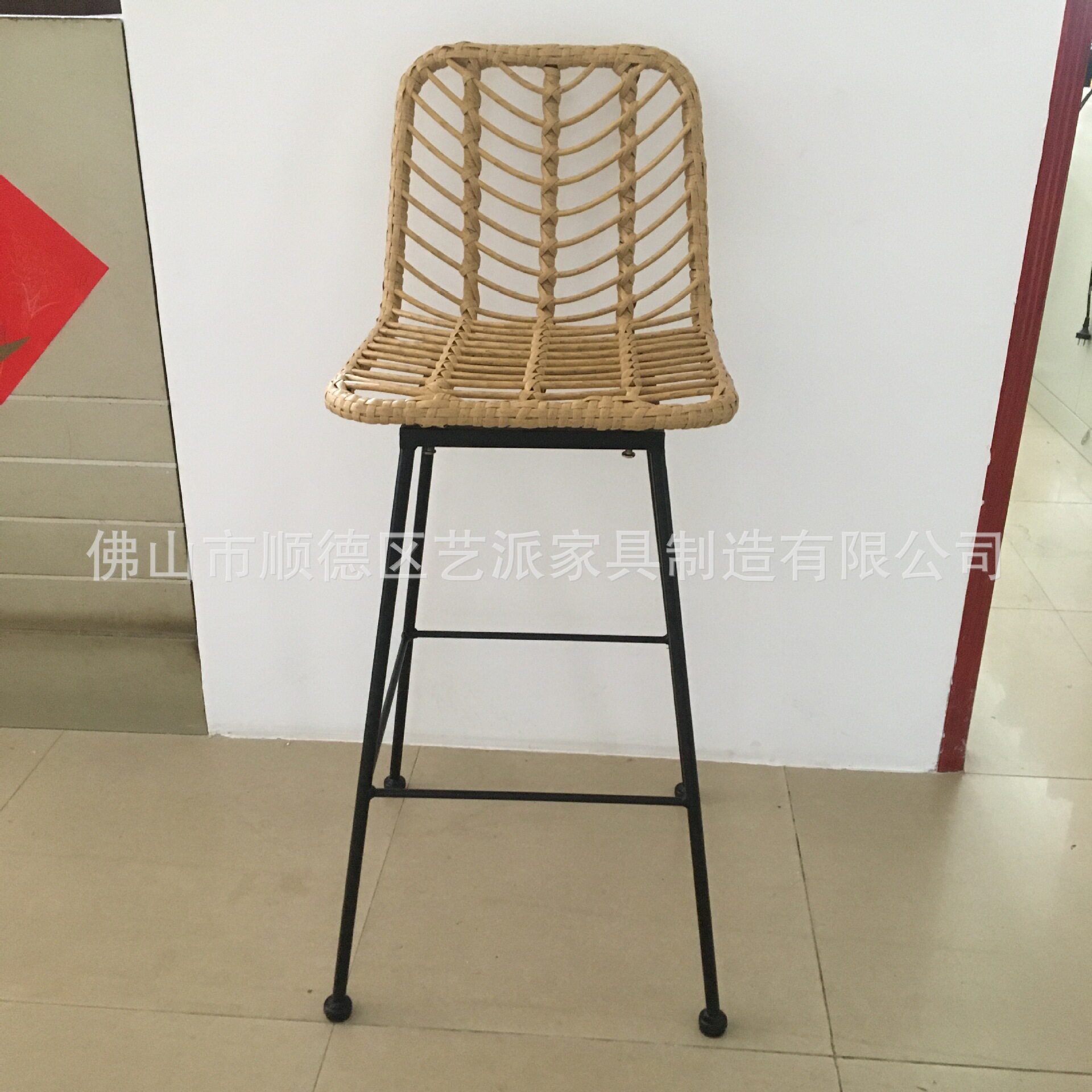 户外阳台现代简约铁艺藤编餐藤椅