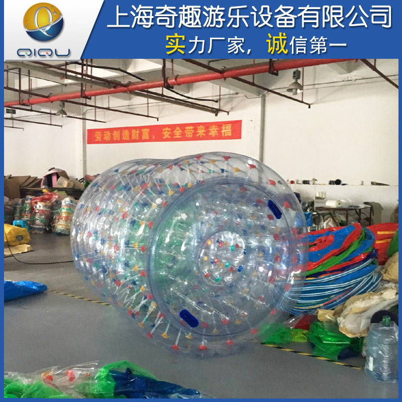 水上娱乐设备充气浮球儿童水上翻滚球步行球水上脚踏船碰碰船设备