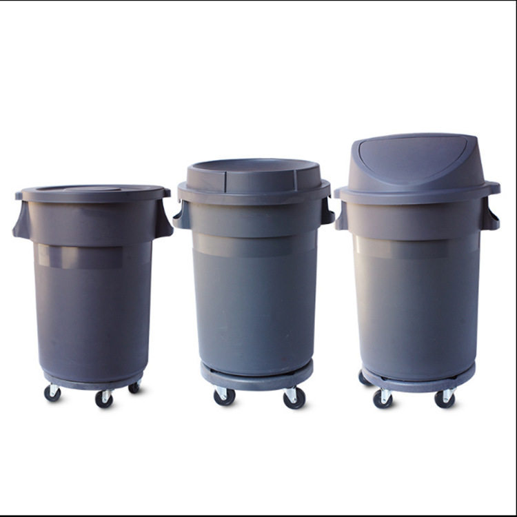 酒店厨房带轮垃圾桶模具80-160升展会大厅垃圾桶模具高档垃圾筒