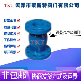 TKT天津莱斯特阀门HC41T-16铸铁法兰消声止回阀DN40-250铜芯单向