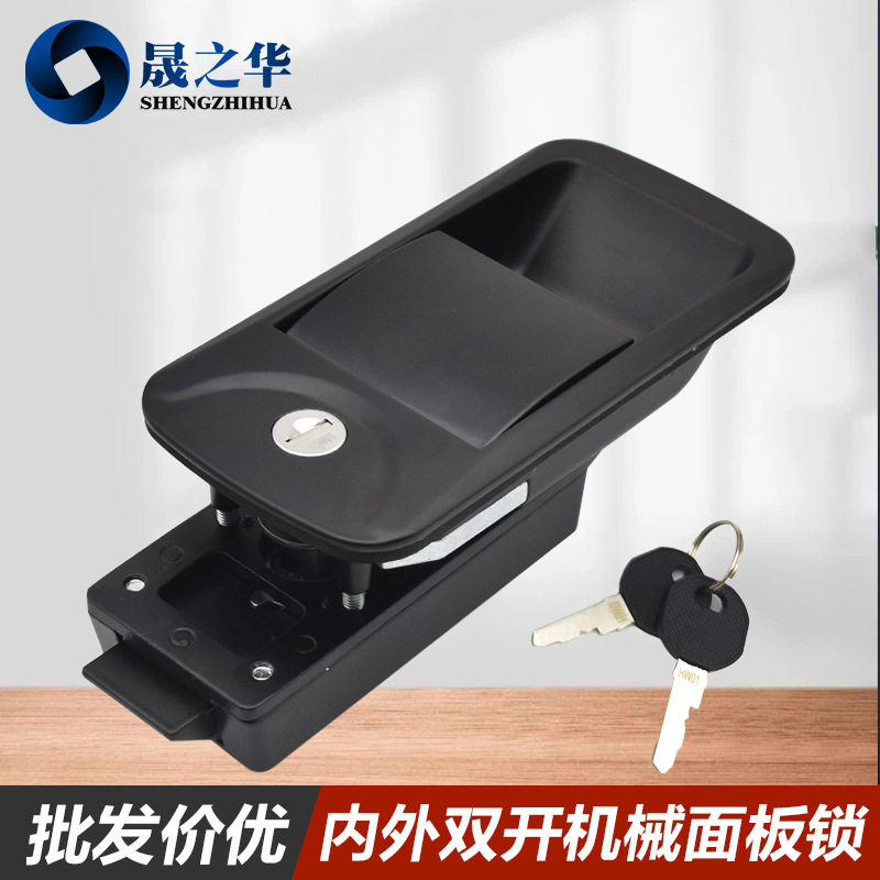 里外双开门锁厚门机械锁游乐设施舱门锁内外通开撞击式大型车门锁