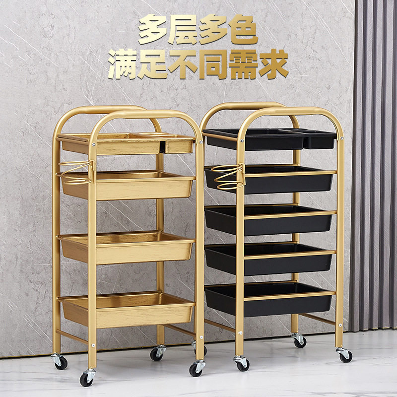美发车发廊手推车杠车批发美容小推车理发店烫染工具车复古