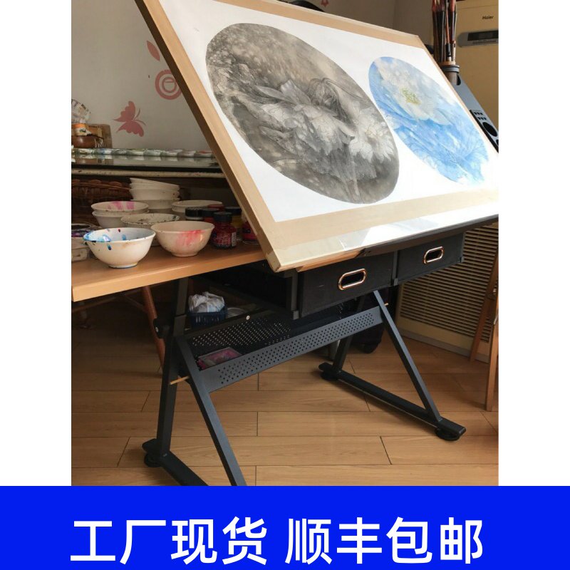 ?专业绘图桌设计师工作台书桌斜面升降制图桌成人儿童学习桌
