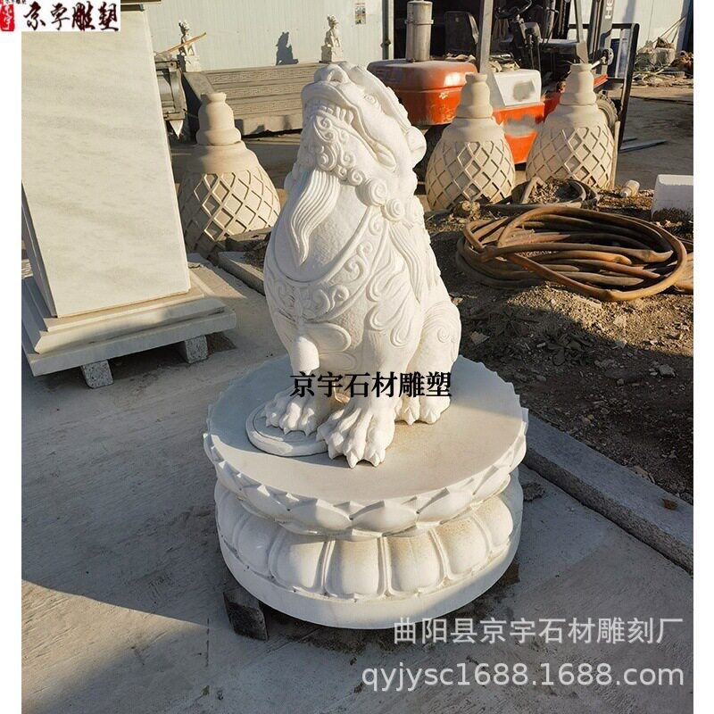 石雕望天吼摆件汉白玉大理石青石望天吼家用门口庭院神兽雕塑装饰