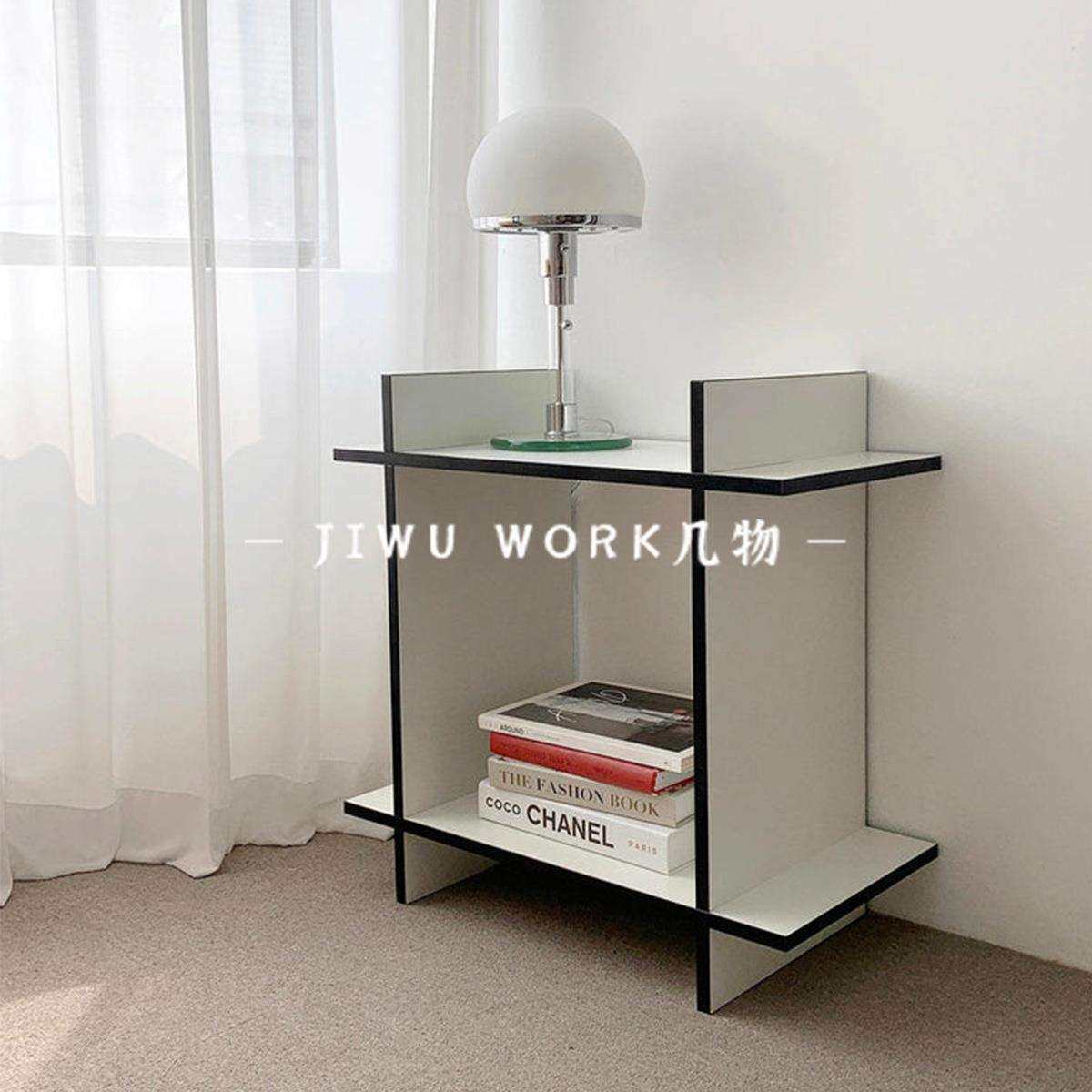 现代创意几何形状床头柜INS风展示置物架隔板陈列架摆放角几书架