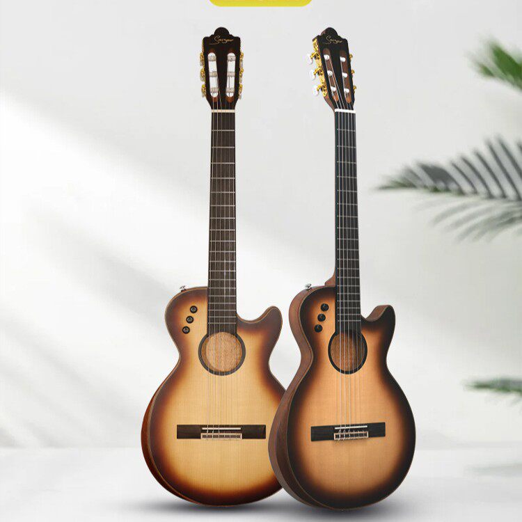 40寸超薄桶古典吉他云杉奥古曼亮光电箱古典吉他 classic guitar